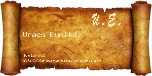 Uracs Euniké névjegykártya